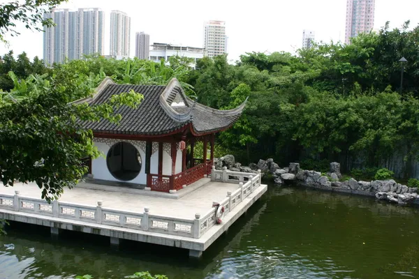 Kínai Pavilon Kowloon Falú Városi Parkban — Stock Fotó