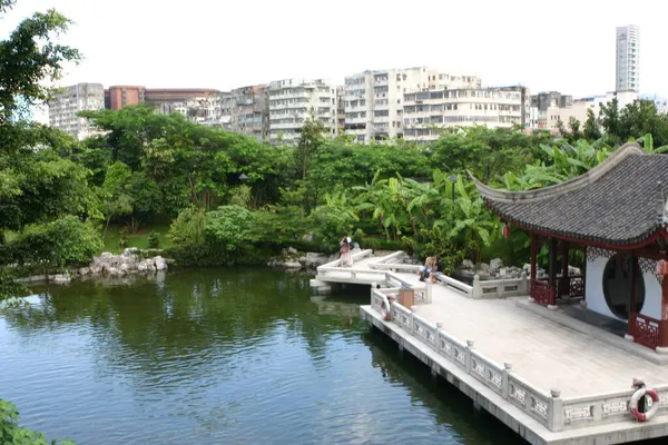 Pavilhão Chinês Parque Cidade Murada Kowloon — Fotografia de Stock