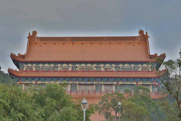 Października 2021 Lin Klasztor Jest Buddyjskim Klasztorem Położonym Ngong Ping — Zdjęcie stockowe