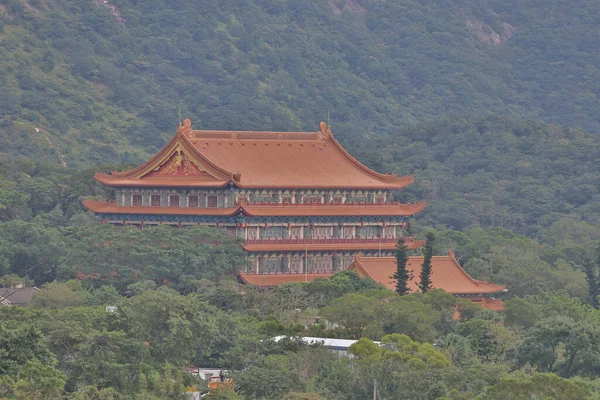 Жовтня 2021 Року Монастир Лін Буддійський Монастир Розташований Нгонг Пінг — стокове фото