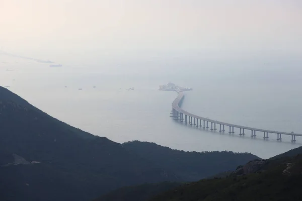 Oktober 2021 Die Brücke Die Zhuhai Mit Hongkong Und Macau — Stockfoto