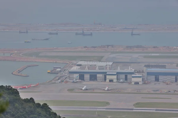 Жовтня 2021 Року Авіаційний Сарай Гонконзькому Міжнародному Аеропорту — стокове фото