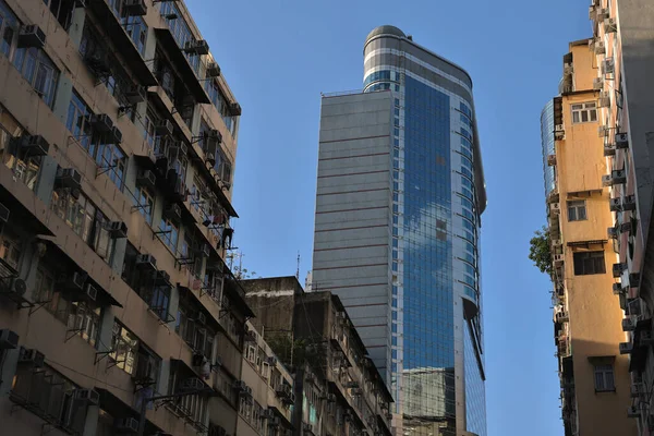 Říj 2021 Stará Ulice Reklamní Tabulí Mong Kok — Stock fotografie