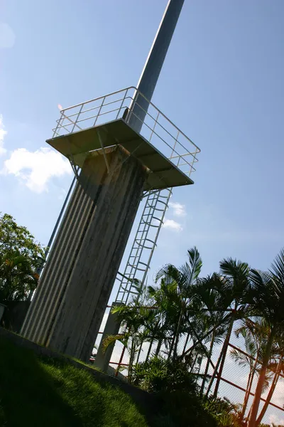 Pedestal Luz Del Estadio Campo — Foto de Stock