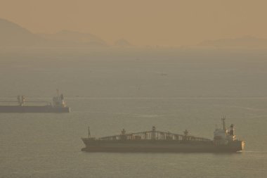 Park Island Hong Kong 'un günbatımı.