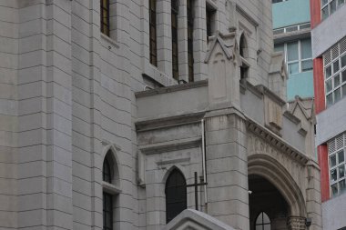 5 Kasım 2021: Taş duvar, Kau Yan Kilisesi, Hong Kong 