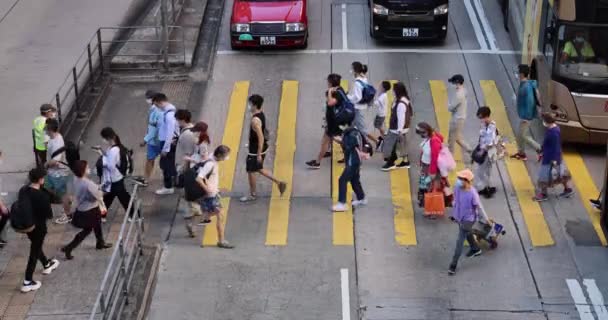 Out 2021 Nathan Road Principal Rua Kowloon — Vídeo de Stock