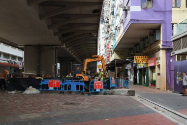 17 Temmuz 2021: Ma Tau Wai yolunun sokak manzarası, Kwa Wan 'a