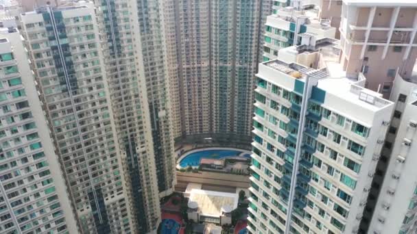 Εναέρια Πλάνα Από Την Πόλη Του Χονγκ Κονγκ — Αρχείο Βίντεο