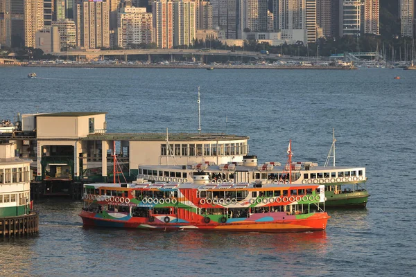 Nov 2021 Ferry Transporta Passageiros Através Porto Victoria Tsim Sha — Fotografia de Stock