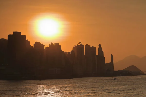 2021年11月13日香港中西区日落 — 图库照片