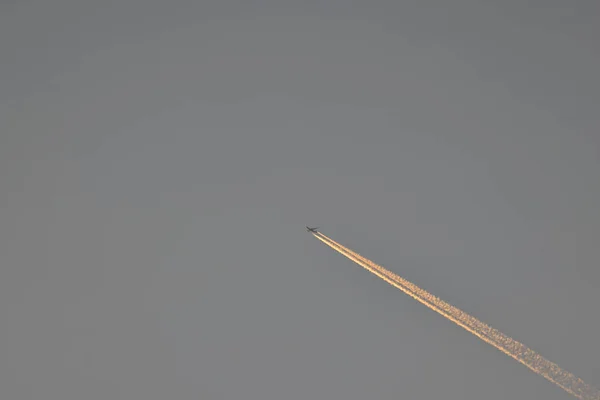 Double Track Sky Jet Plane — Stock Photo, Image