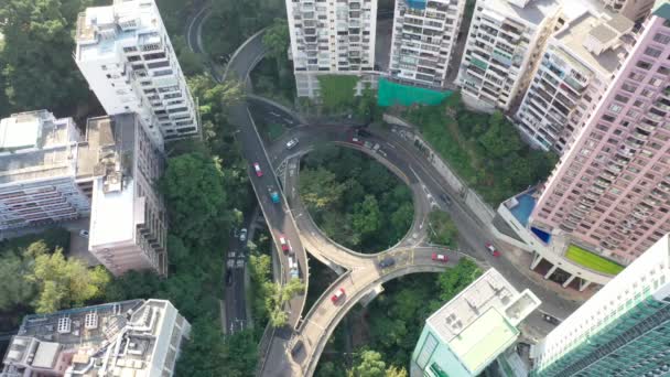 Riprese Aeree Della Città Hong Kong — Video Stock