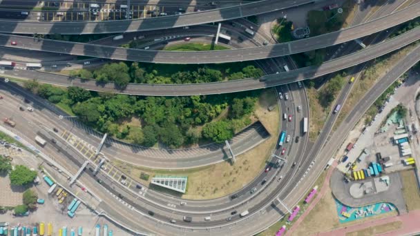 Imágenes Aéreas Autopista Hong Kong — Vídeos de Stock