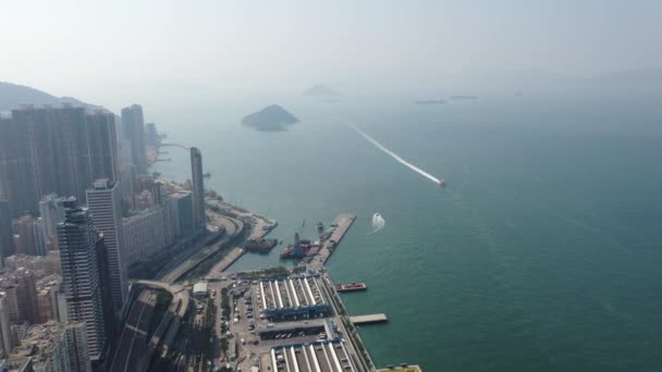 Imagens Aéreas Cidade Hong Kong — Vídeo de Stock