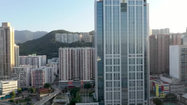 Letecké Záběry Causeway Bay North Point Victoria Park Hong Kong — Stock video