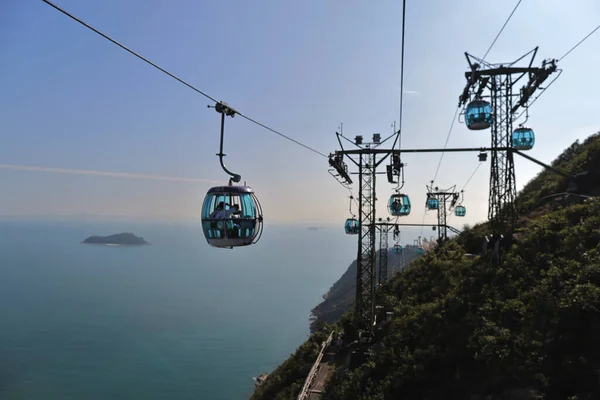 Nov 2021 Hong Kong Teleférico Ocean Park Que Envía Gente — Foto de Stock