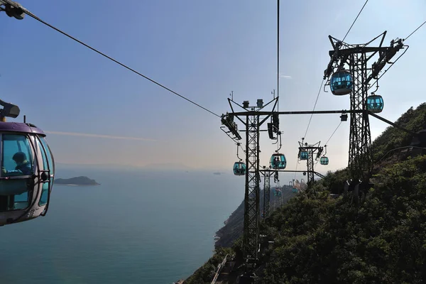 Nov 2021 Hong Kong Teleférico Ocean Park Que Envía Gente — Foto de Stock