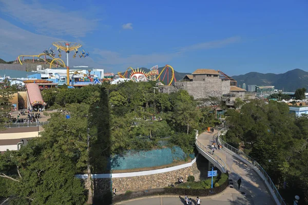 Kasım 2021 Ocean Park Kulesi Deniz Parkı Güney Çin Denizi — Stok fotoğraf