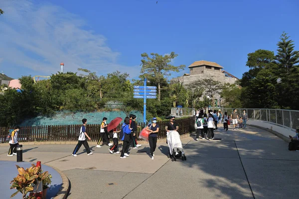 Nov 2021 Het Landschap Van Ocean Park Pretpark Hong Kong — Stockfoto