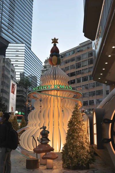 Nov 2021 Decoração Natal Times Square Mall Hong Kong — Fotografia de Stock