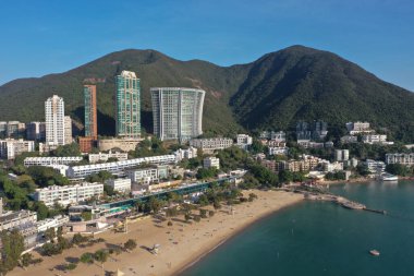 27 Kasım 2021, güneşli bir gün, Repulse Körfezi, Hong Kong 'daki ünlü halk plajı.
