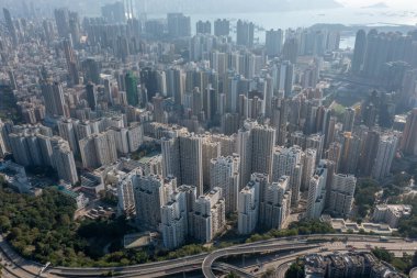 28 Kasım 2021 Kowloon bölgesindeki So Uk Emlak binası.