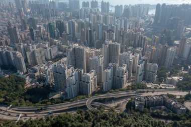 28 Kasım 2021 Kowloon bölgesindeki So Uk Emlak binası.