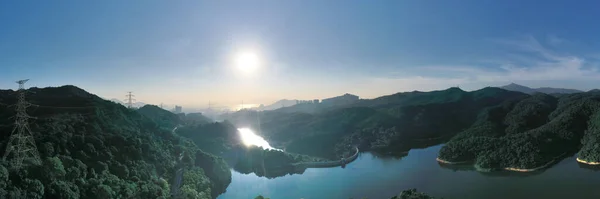 Nov 2021 Kowloon Reservoir Dam Luftaufnahme Kam Shan Country Park — Stockfoto