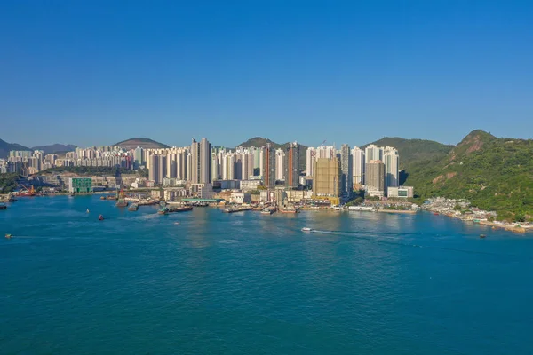 Dic 2021 Vista Superior Yau Tong Ciudad Hong Kong —  Fotos de Stock