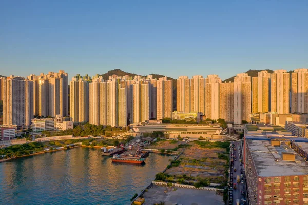 Aralık 2021 Yau Tong Hong Kong Şehrinin Iyi Manzarası — Stok fotoğraf
