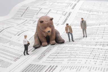 Borsa kavramı, gazetedeki küçük figür.