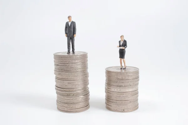 Concepto Diferencia Salarial Entre Hombres Mujeres —  Fotos de Stock