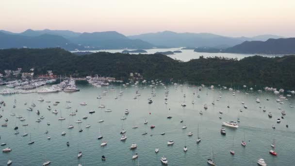 Vista Hebe Haven Pak Sha Wan Sai Kung Dez 2021 — Vídeo de Stock