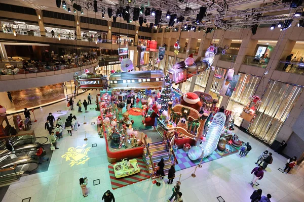 Dic 2021 Decorazioni Natalizie Centro Commerciale Landmark Hong Kong — Foto Stock