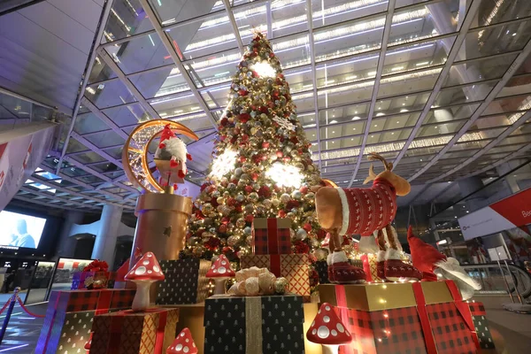 Dec 2021 Kerstboom Decoratie Stadsverlichting Centraal Hong Kong — Stockfoto