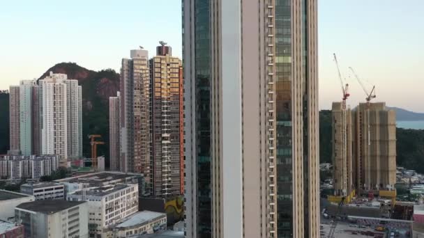 Prosinec 2021 Pohled Rezidenční Budovu Yau Tong Hong Kong — Stock video