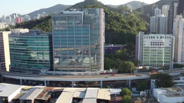 Dec 2021 Aerial View Shau Kei Wan East Side Hong — стокове відео