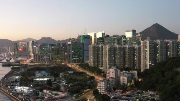 Dec 2021 Kwun Tong Hong Kong Вид Сверху Город Гонконг — стоковое видео