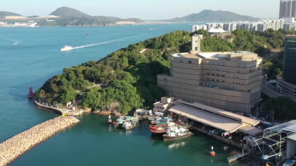 2021年12月1日香港のShau Kei Wan Hong Kongの造船所 — ストック動画