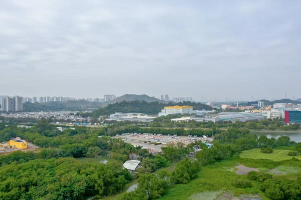 Dec 2021 Ландшафт Yuen Long Industrial Estate — стоковое фото
