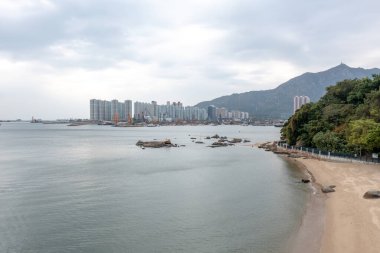 17 Aralık 2021, Hong Kong Gold Plajı 'ndaki Kafeterya eski plajı.