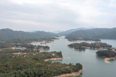 17 Aralık 2021. Tai Lam Chung rezervuarı Hong Kong 'da.