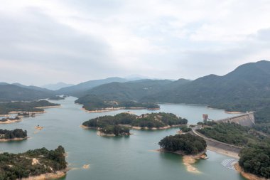 17 Aralık 2021. Tai Lam Chung rezervuarı Hong Kong 'da.