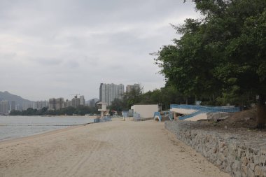 17 Aralık 2021 Altın Plaj ve Kafeterya Sahili Hong Kong Altın Beac