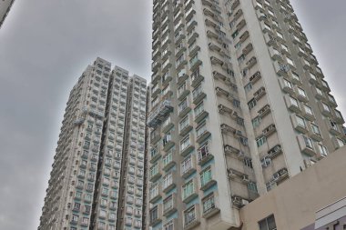 17 Aralık 2021. Tuen Mun, Hong Kong 'daki özel bina.