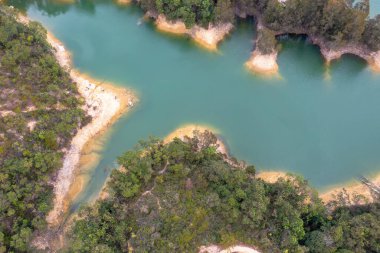 17 Aralık 2021. Tai Lam Chung rezervuarı Hong Kong 'da.