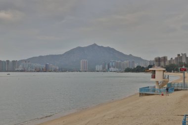 17 Aralık 2021 Altın Plaj ve Kafeterya Sahili Hong Kong Altın Beac