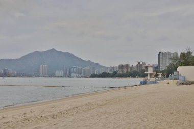 17 Aralık 2021 Altın Plaj ve Kafeterya Sahili Hong Kong Altın Beac