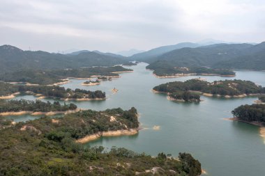 17 Aralık 2021. Tai Lam Chung rezervuarı Hong Kong 'da.